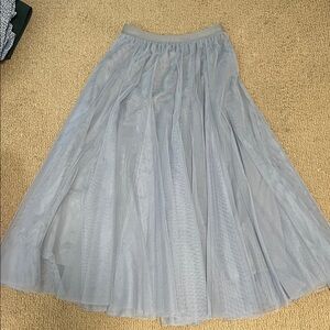 Elegant Dusty Blue Tulle Skirt